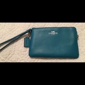 Coach Teal Wristlet